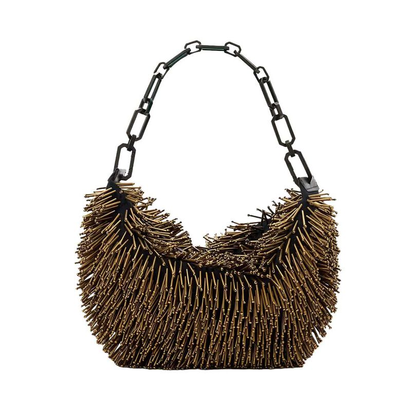 AllSaints Madea Chain Strap Beaded Bag image number 0